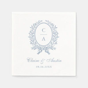 Serviette En Papier Elégante feuille d'olive couronne vintage mariage 