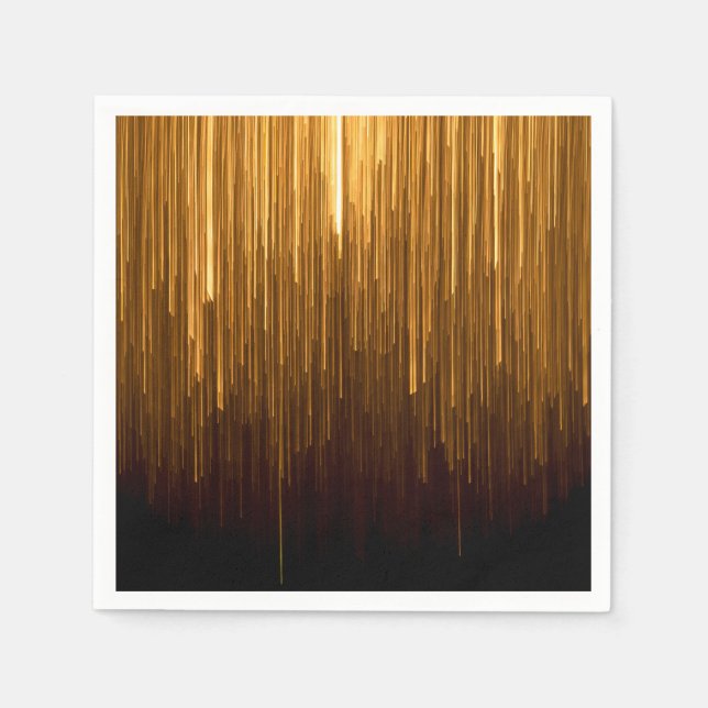 Serviette en papier élégante Gold Starburst (Devant)