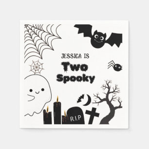 Serviette En Papier Elégante Halloween deux éffrayant deuxième fête d'