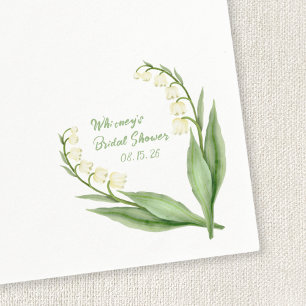 Serviette En Papier Elégante Lily de la Vallée Fête des mariées person