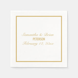 Serviette En Papier Élégante mariée et mariée personnalisée, serviette