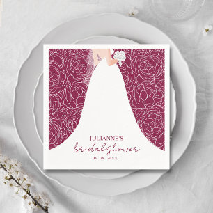 Serviette En Papier Élégante mariée sur la Fête des mariées de cannebe