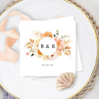 Elégante Pêche et crème Florale Mariage