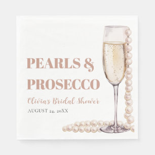 Serviette En Papier Elégante perles modernes et Fête des mariées Prose