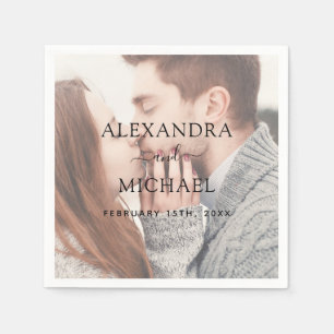 Serviette En Papier Elégante Réception de mariage photo moderne transp