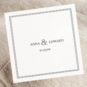 Serviette En Papier Élégante Serviette classique Mariage