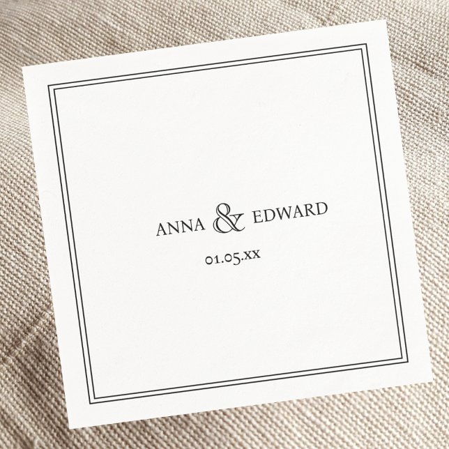 Serviette En Papier Élégante Serviette classique Mariage (Créateur téléchargé)