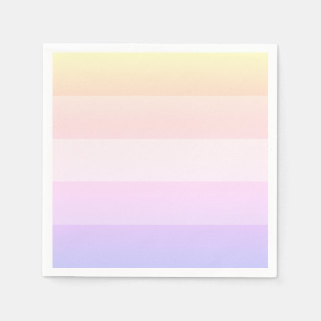 Serviette En Papier Élégante serviettes à rayures arc-en-ciel (Devant)