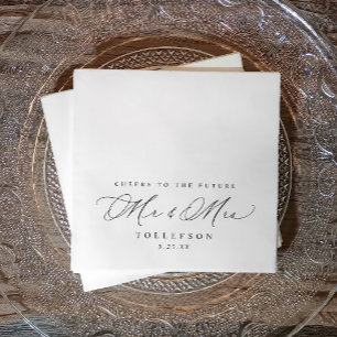 Serviette En Papier Élégante serviettes Fiançailles de mariage