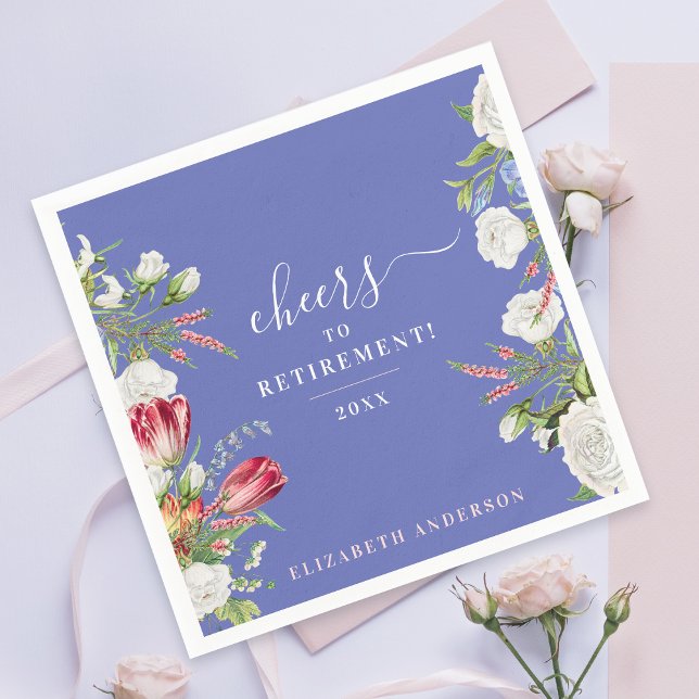 Serviette En Papier Élégante Soirée Lavande Retraite Florale (Créateur téléchargé)