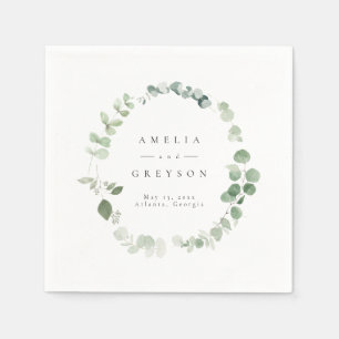 Serviette En Papier Élégante verdure Mariage Cocktail Papier de Cockta