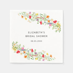 Serviette En Papier Élégantes serviettes de douche fleurs sauvages