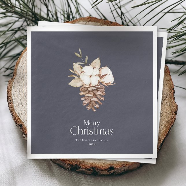 Serviette En Papier Élégantes serviettes décoratives à thème hivernal (Créateur téléchargé)