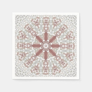 Serviette En Papier Élégantes serviettes florales en dentelle blanche