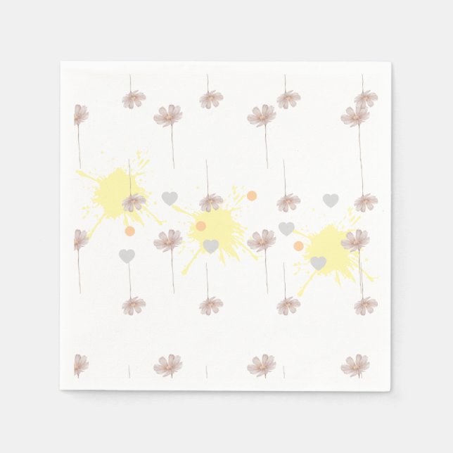 Serviette En Papier Elegent modren dazie flower (Devant)