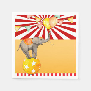 Serviette En Papier Élément de cirque sur le thème de la douche de béb