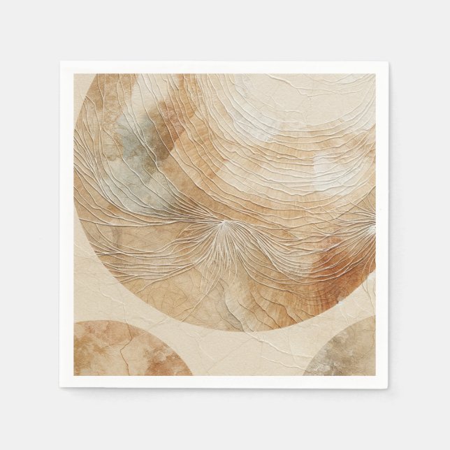 Serviette En Papier Éléments naturels neutres de l'air Bohème de Bohèm (Devant)