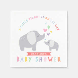 Serviette En Papier Eléphant Petit Arachide   BABY SHOWER   Arc en cie