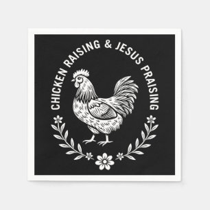Serviette En Papier Élevage de poulet et collecte de Jésus