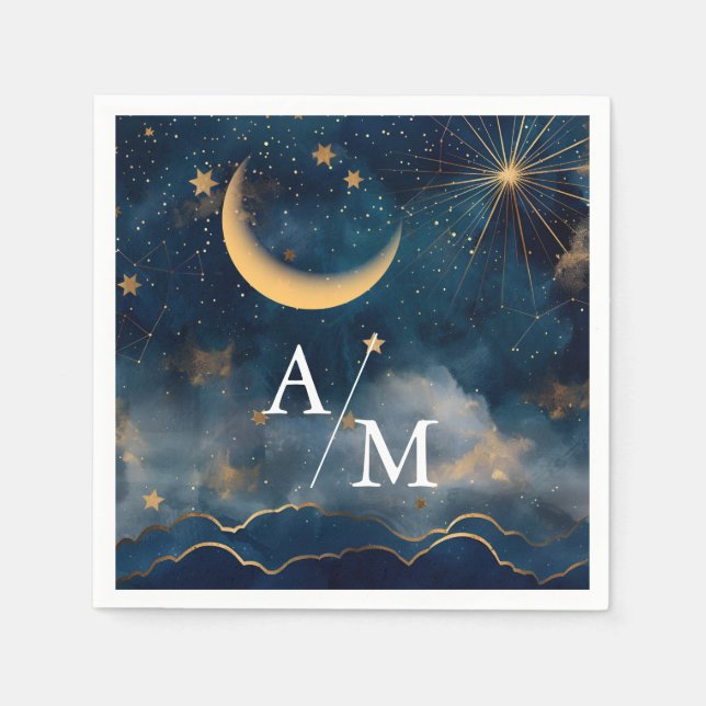 Serviette En Papier Élever l'expérience de dîner à votre céleste-ème (Devant)