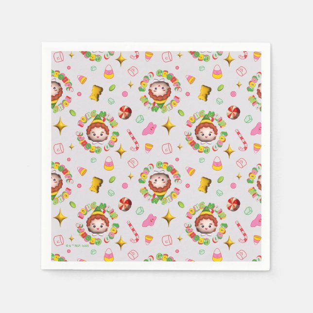 Serviette En Papier Elf the Movie | Quatre grands groupes alimentaires (Devant)