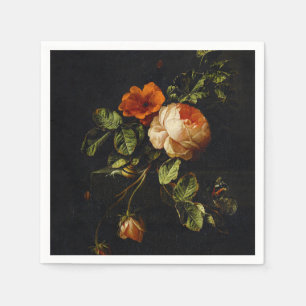 Serviette En Papier Elias van den Broeck, Still Life avec des Roses