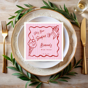 Serviette En Papier Elle a été ramassée esquisse de mariage à bord ond