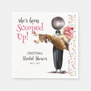 Serviette En Papier Elle a été ramassée glace à la fraise