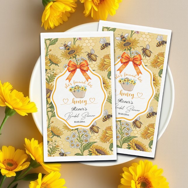 Serviette En Papier Elle a trouvé sa Baby Shower Honey  (Créateur téléchargé)