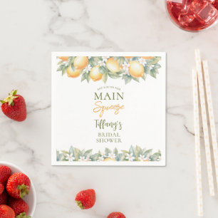 Serviette En Papier Elle a trouvé sa douche de mariée au citron Main S