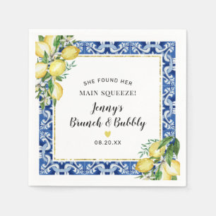 Serviette En Papier Elle a trouvé son brunch au citron pétillant Main 