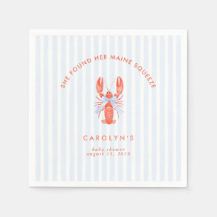 Serviette En Papier Elle A Trouvé Son Homard Côtier De Maine Squeeze