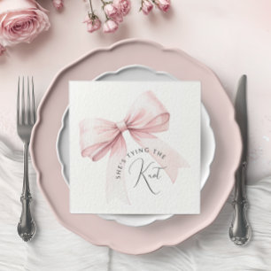 Serviette En Papier Elle Attache le Nœud Cérémonie de Fiançailles