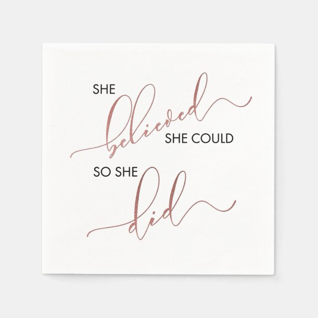 Serviette En Papier Elle Croyait Qu'Elle Pouvait Ainsi Faire Une Citat (Devant)