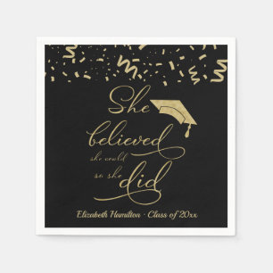 Serviette En Papier Elle Croyait Qu'Elle Pouvait Faire La Grad Party