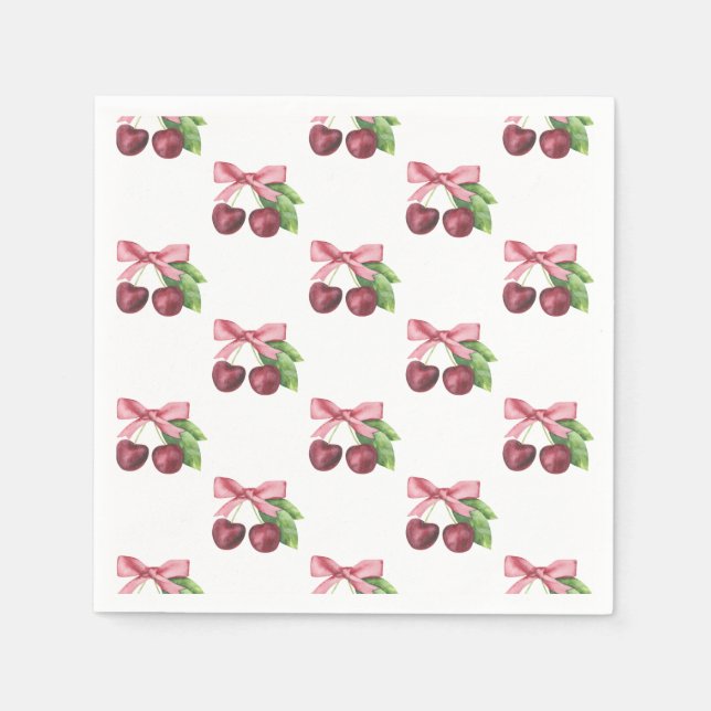 Serviette En Papier Elle est la cerise sur le baby shower supérieur (Devant)