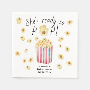 Serviette En Papier Elle est Prête à Exploser Aquarelle Baby Shower Po