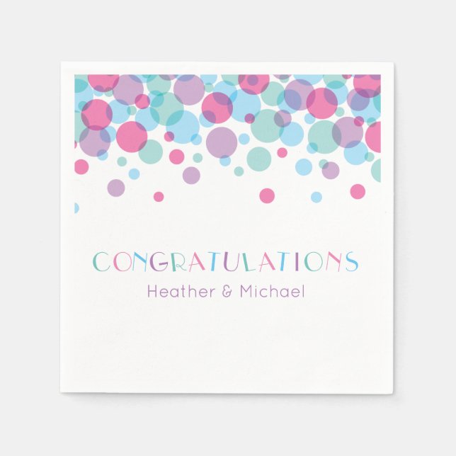 Serviette En Papier Elle est prête à faire des Baby showers Pois (Devant)