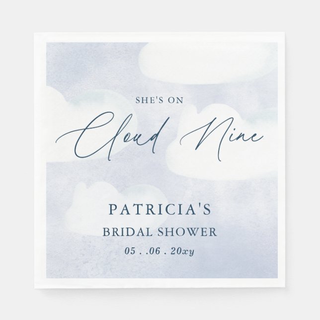 Serviette En Papier Elle est sur Cloud Nine Baby Shower (Devant)