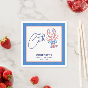 Serviette En Papier Elle est un trésor, Baby Shower de homard côtier