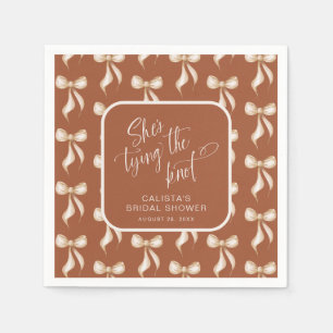 Serviette En Papier Elle noue la Fête des mariées personnalisée