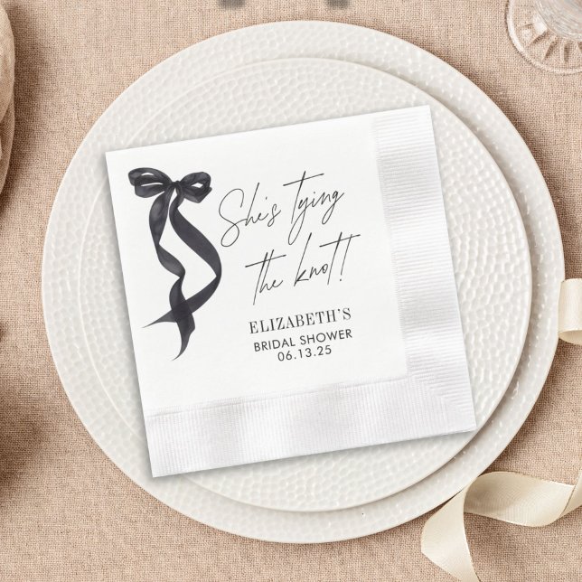 Serviette En Papier Elle Noue le Nœud Arc Bow Réception de Mariage  (Créateur téléchargé)