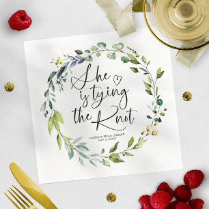 Serviette En Papier Elle Noue Les Liens Réception De Mariage