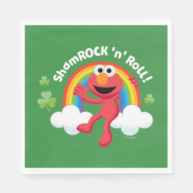 Serviette En Papier Elmo | Arc en arc-en-ciel shamrock 'n' (Devant)