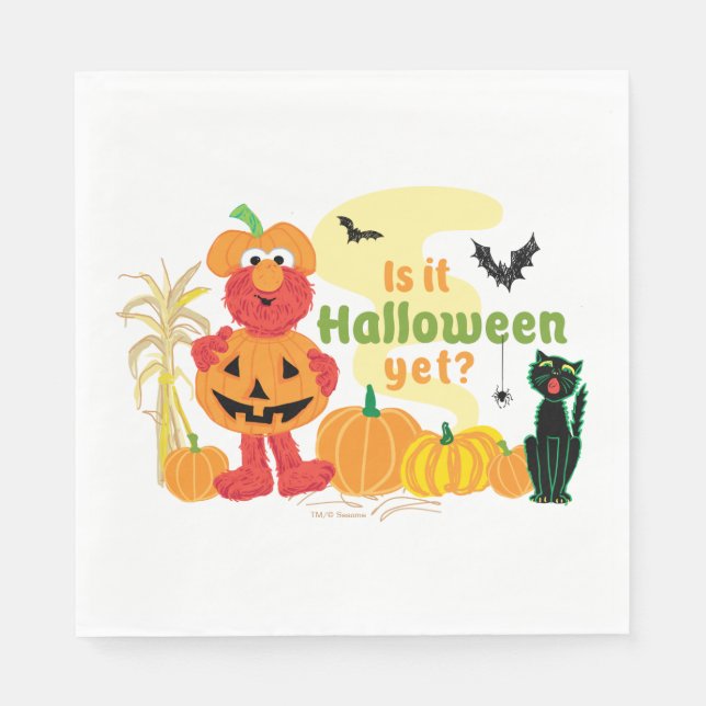Serviette En Papier Elmo | Est-ce encore Halloween ? (Devant)