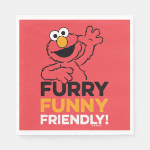 Serviette En Papier Elmo   Furry Amical