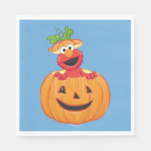 Serviette En Papier Elmo   Halloween Jack-O-Lantern
