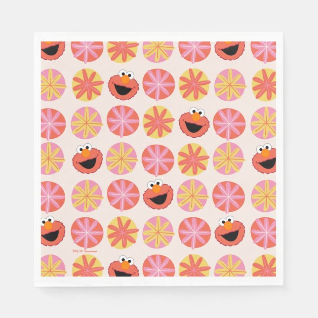 Serviette En Papier Elmo Pom-Pom Motif (Devant)