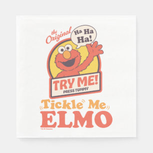 Serviette En Papier Elmo qui fait coucou graphique rétro Tickle Me Elm