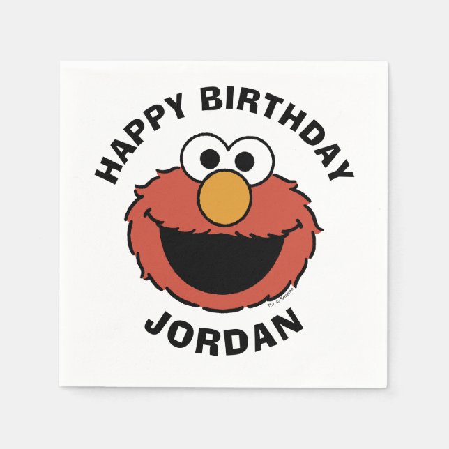 Serviette En Papier Elmo Smiling Face (Devant)